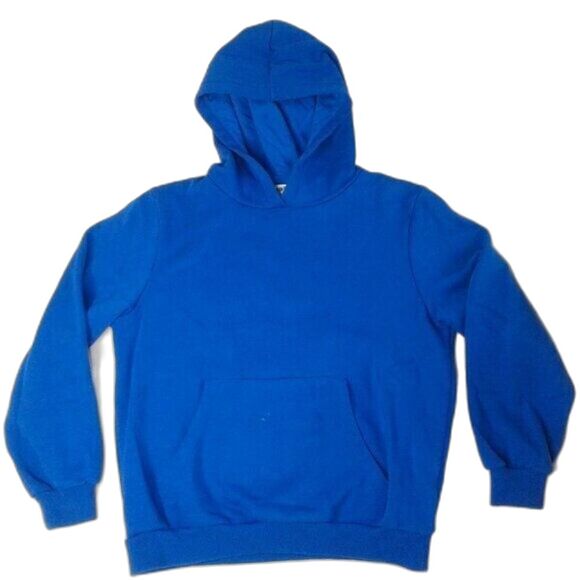 Kid Nation Pullover Hooded Sweatshirt Hoodie Soft Brushed Fleece Blue Size 10/12 - Picture 1 of 6